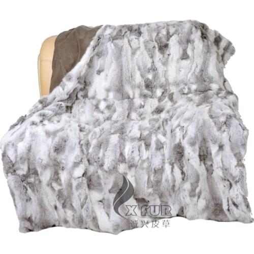 CX-D-12 Patchwork Soft Carpet Bedding Set Real Rabbit Fur Rugs For Home Carpet Children Area Rugs Winter Fur Blanket