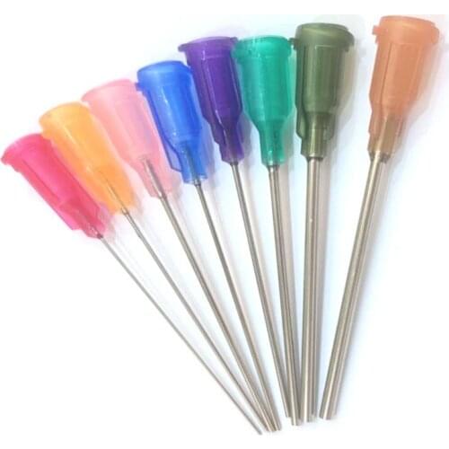 Hot 30Pcs/lot Dispensing Screw Needles Tip For Liquid Dispenser Syringe Syringes for Mixing Liquid