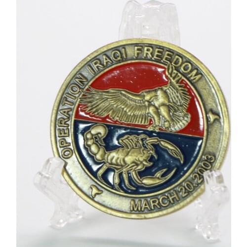 Spot Iraq War Coin American Gold Coin Commemorative Coin Free Action Desert Scorpion Medal Crafts Collectibles Home Decoration