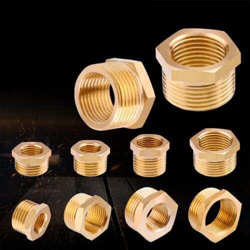 Copper M/F ,1",1/4",1/2" Male x Female Threaded Brass Coupler Adapter Brass Pipe FittingsTransfer Joint