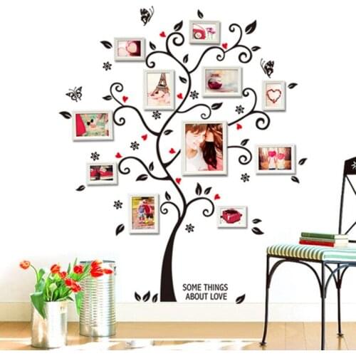 New 100*120cm/40*48inch 3D DIY Removable Photo Tree Pvc Wall Decals/Adhesive Wall Stickers Mural Art Home Decor