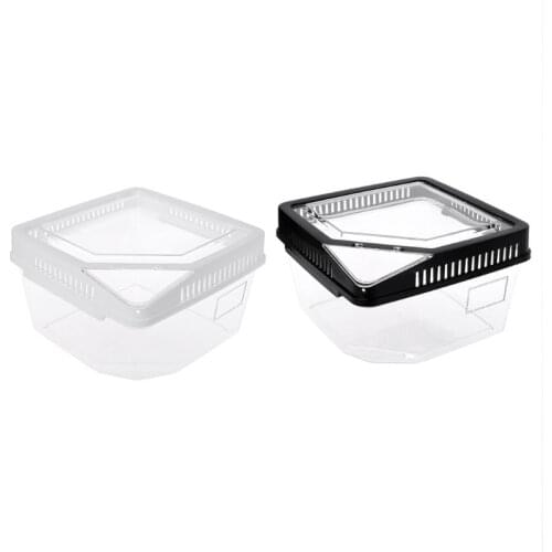 Plastic Container Reptile Feeding Box Spider Scorpion Insect Terrarium Breeding Box