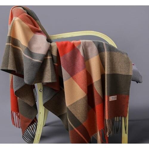 Thickening solid color Lattice dots soft women scarf cashmere scarves ladies shawl wrap autumn winter pashmina Unisex muffler