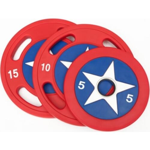 Factory Direct Selling Team USA Weightlifting PU Bell Wheel Hub Gym Weightlifting Bed Barbell Dumbbell Film Wholesale