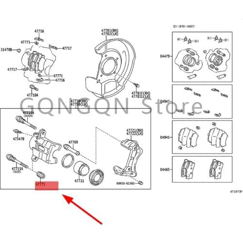 CAR bushing dust cover (for front disc brake) 1987-2001 Toy ot aMAR K 2 CHA SER CRO WN RAV4