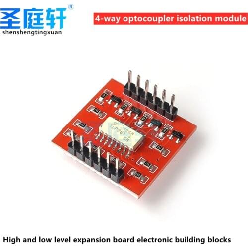 TLP281 4 Channel 4 Channel Expansion Opto Isolator IC Module for Arduino Board, High and Low Level Optocoupler Isolation, 4 Chan