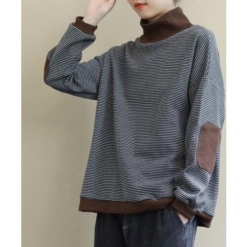 Spring Plus Size Fashion Pullover Sweatshirts Women Loose Letter Embroidery Round Neck Long Sleeve Patchwork Pockets Female Tops