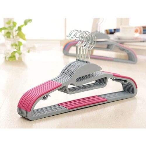 10pcs/lot Seamless thicker longer section hanger, non-slip clothes hangers magic stays clothes hanger MZ 005