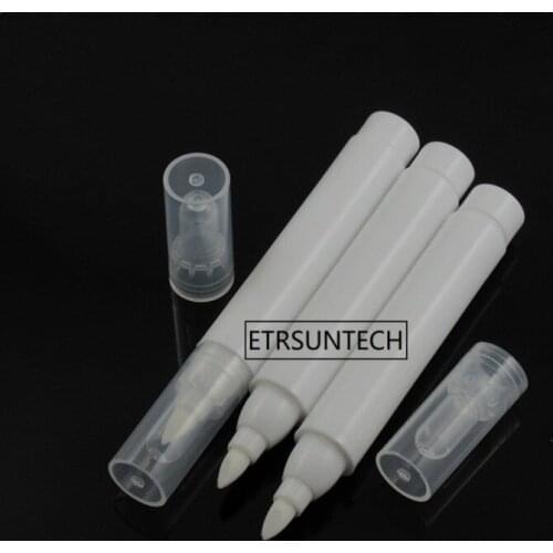 100pcs 3ml white color cosmetic pen package empty cosmetic pen dispenser for cream gel oil wax products filling F3675