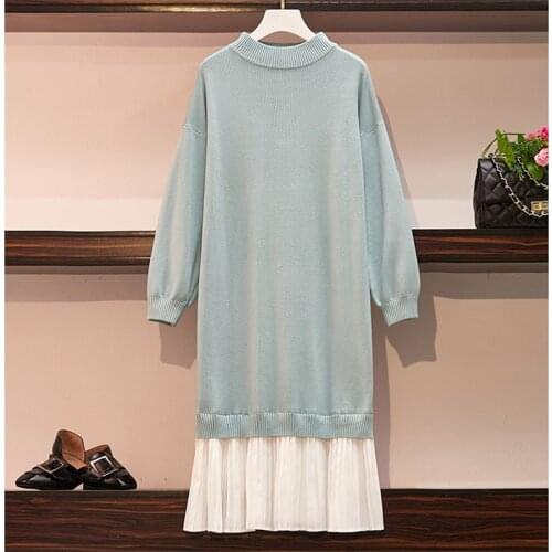 2020 sweater dress women autumn winter straight sweater dress female casual loose knit dress