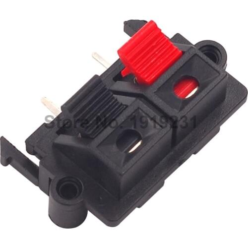 5PCS Double Row 2 Positions (side/curved foot) Connector Terminal Push in Jack Spring Load Audio Speaker Terminals