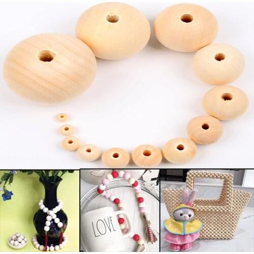 6 8 10 12 14 16 18 20 25 30mm Natural Wooden Beads Loose Spacer Wood Beads for Jewelry Making DIY Handmade 10-500pcs