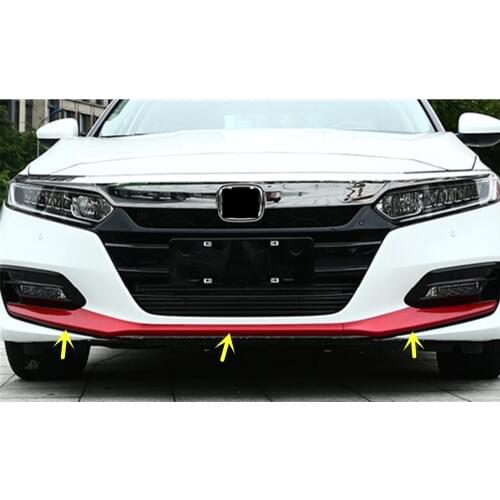 For Honda Accord Sedan 10th 2018 2019 2020 Car Bumper Engine Trim Front Below Bottom Racing Grid Grill Grille Frame 3pcs