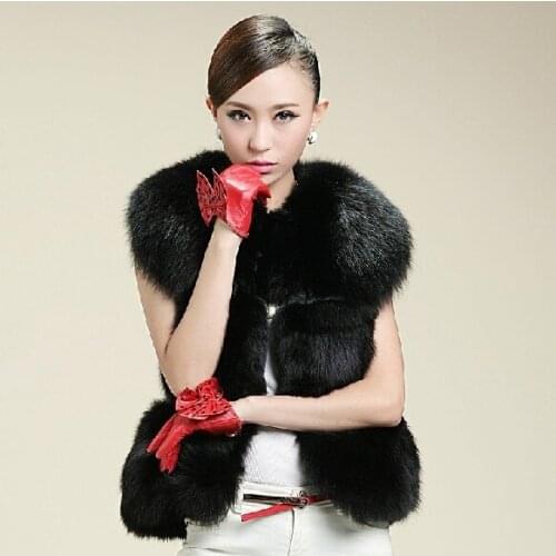 Free shipping New spring Natural real genuine Fox fur vest women luxury winter fox fur jacket custom plus size