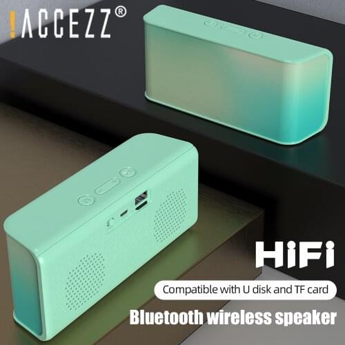 !ACCEZZ Wireless Bluetooth Speaker Portable Outdoor Loudspeaker Support TF Card U Disk Stereo Surround Colorful Column Speaker