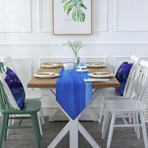 DEFU fashion simple waterproof linen table runner Modern table cloth Wedding Party Home hotel table decorative resistant dirty