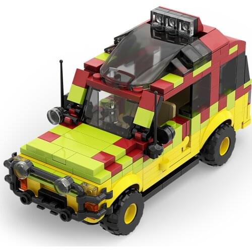 Jurassic Off-road Explorer Blocks World Forest Park Vehicle Bricks Creator Educational Cars Toy Model Kit Blocks For Kids