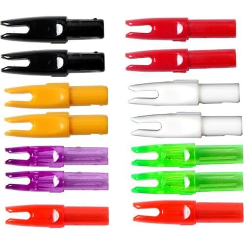 100pcs ID6.2mm Archery Arrow Nocks Internal 6 Colors Arrow Tail For Carbon Fiberglass Arrow Shaft DIY Shooting