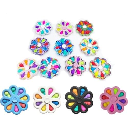 Camouflage Pop Fidget Spinners Push bubble finger Spinner Simple Dimple Hand Toys for ADHD AnxietyStress Relief Sensory