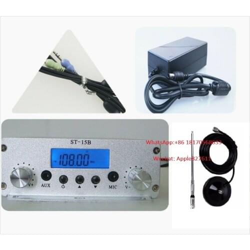 St-15BV3 15W FM Transmitter Kit Stereo Broadcast Station Long Range for Drive-in Church Drive-in Cinemas 76MHz-108MHz