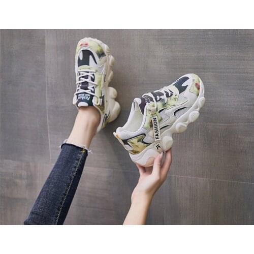 Women Vulcanize Shoes 2021 Fashion Platform Sport Shoes Women Casual Sneakers Women Lace Up Running Shoes Zapatillas De Deporte