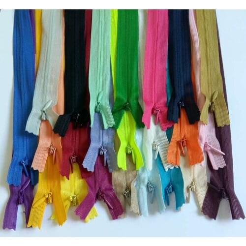 Mix color 5pcs/lot Invisible zipper 60cm Back cushion Skirt Hidden 3# Nylon Zipper for sewing/Garment accessories DIY