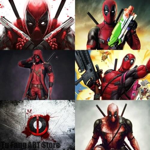 Deadpool 2 Canvas Painting Marvel Superhero Movie Wall Art Nordic Posters and Prints Pictures for Living Kids Home Decoration