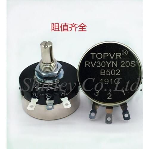 NEW RV30YN20SB102 B202 B502 B103 B203 B503 B104 B504 ohm Adjustable Resistance of Single Ring Carbon Film Potentiometer switch