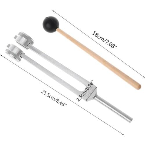 OM 136.1Hz Aluminium Alloy Tuning Fork Chakra Hammer Ball Diagnostic Healing Tool for Eliminating Stress