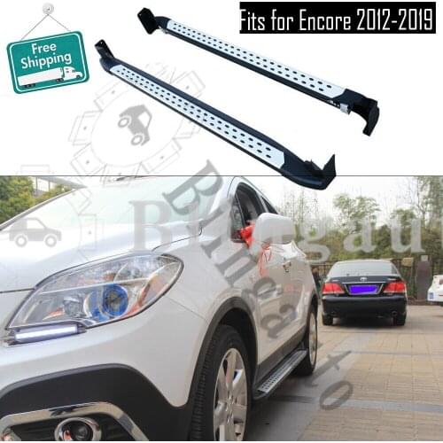 Fits for Buick Encore 2012-2019 2Pcs left right running board side steps nerf bar car pedal side stairs