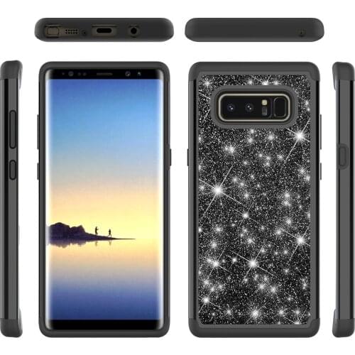 Shockproof Case for Samsung Galaxy Note8 Glitter Luxury Back Phone Protective Cover For Samsung Galaxy Note 8 5G N950F Capas