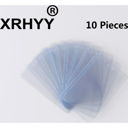 XRHYY 10 Pack Of Clear Waterproof Type PVC Hard Plastic Badge Card Case Holder ID Card Bag With Slot & Chain Holes-Vertical