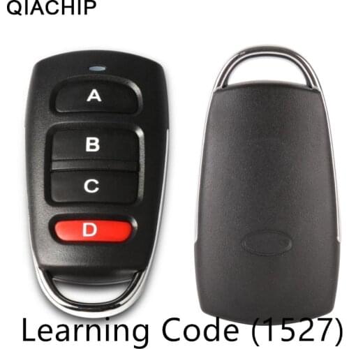 QIACHIP 433mhz DC 12V 4 Button Learning RF Transmitter Remote Control Switch For Gate Garage Door Security Alarm Key Fob Car 4.8