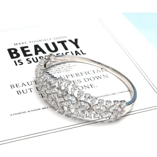 TIRIM 2021 Luxury Fashion Micro Pave Bracelet Cubic Zircon Crystal Bangle For Women Jewelry Girls Party Dubai Accessories Wristl