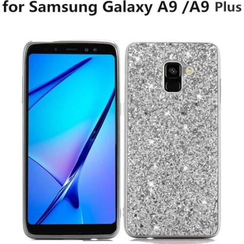 Luxury Flash Shockproof Case for Samsung A8S A6S A9 Pro Back Cover Bling Glitter Case for Samsung Galaxy A9 A8 A7 A6 2018 Powder