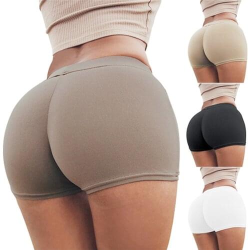 Sexy Shorts for Women 2020 Summer Slim Bottom Mid-Waist Breathable Shorts Ladies Elastic Fitness Shorts