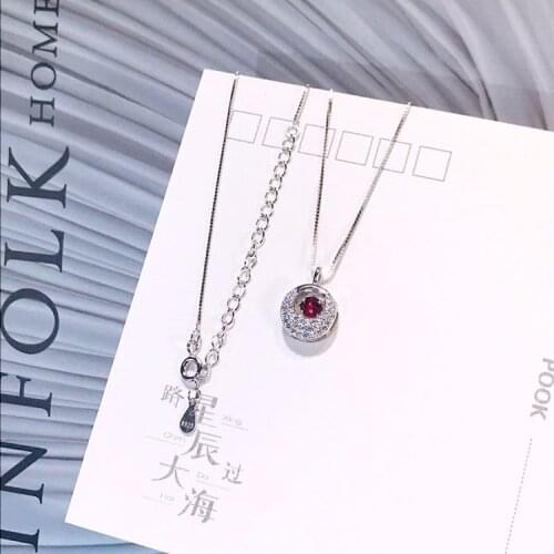 Silver 925 jewelry necklace diamond necklace pendant Women sterling silver jewelry gemstone gemstone sterling silver