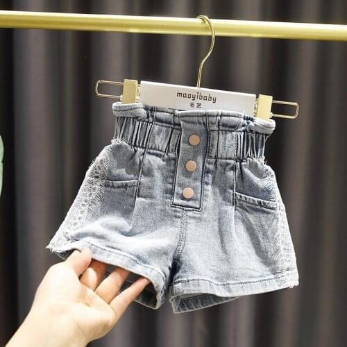 Summer Girls' Shorts Childrens High Waist Loose Hot Pants Thin Girls Denim Shorts Kids Pants Little Girl Clothes