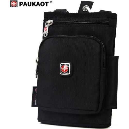 PAUKAOT Phone Pouch Small Crossbody Shoulder Bags Men Waist Bag Fanny Belt Clip Holster Phone Case Zipper Pocket Purse
