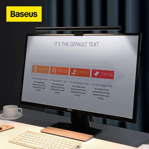 Baseus Stepless Dimming Eye-Care LED Desk Lamp For Computer PC Monitor Screen Hanging Light LED Reading USB Powered Lamp