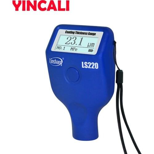 LS220 Digital Coating Thickness Gauge Tester with built-in integrated ruby tip probe Fe/NFe No calibration easy to operate