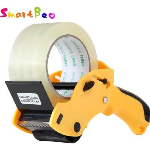 60mm Packing Tape Gun Easy To Tape Boxes, Seal Cartons, Easy Side Loading, Best Tape Dispenser for Shipping, Pack ; Random Color