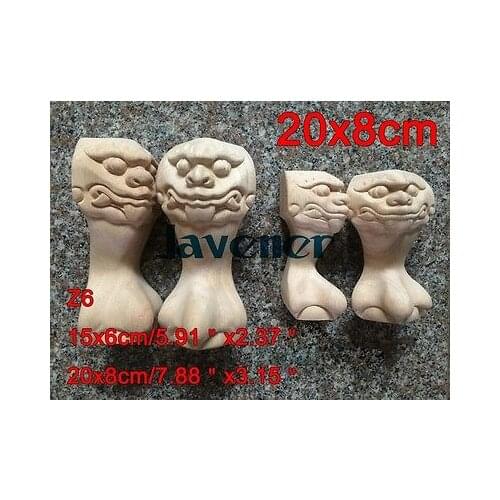 Z6 -20x8cm Wood Carved Onlay Applique Carpenter Decal Wood Working Carpenter Leg Cabinet