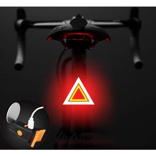 Bicycle Rear Lamp 100usb Rechargeable Mountain Bike Tail Rear Lamp Night Riding Bicycle Accessories Creative Multi Lighting Modl