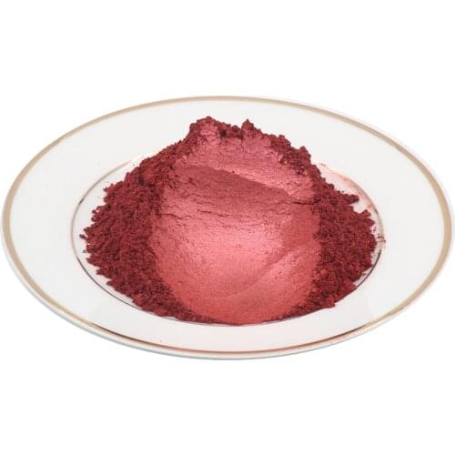 Pearl Powder Pigment Mineral Mica Powder Type 504 Wine Red for Car Dye Colorant Soap Nail Automotive Arts Craft Acrylic Paint