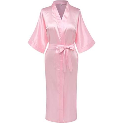 Ladies Bride Bridesmaid Wedding Robe Sexy Sleepwear Nightgown Satin Casual Negligee Long Lingerie Nightgown Sleepwear Plus Size