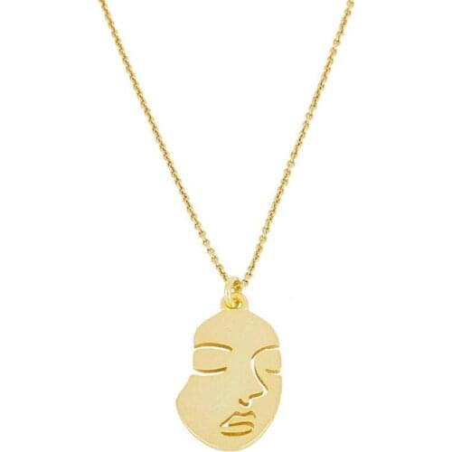 CANNER Portrait Clavicle Necklace 925 Sterling Silver Necklace For Women 2020 Gold 18k Jewelry Chain Choker Necklace