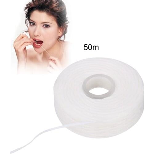 10 Rolls 50m Dental Flosser Oral Hygiene Teeth Cleaning Wax Mint flavored Dental Floss Spool dental cleaning dental flosser