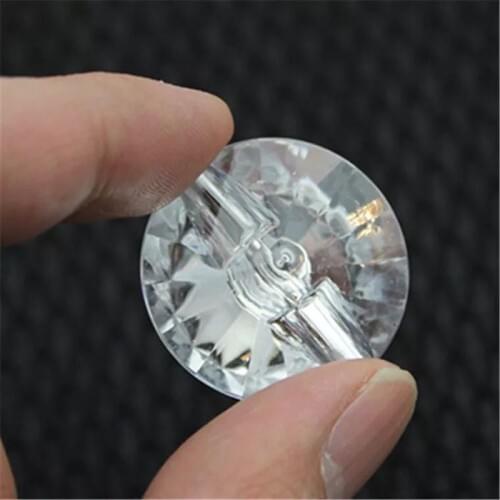 100pcs 18-30mm White Clear Acrylic Buttons Round Resin Sewing Buttons Flatback Crystal Button For Clothes Coats Scrapbook Crafts