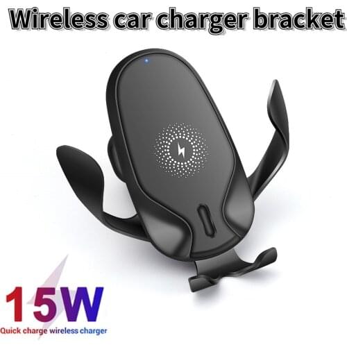 15W Wireless Car Charger Mount Zwaartekracht Vastklemmen Snel Opladen Houder Voor Iphone 11 Pro Max 8 X Xr Xs Samsung S20 S10 S9